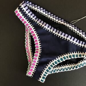 Platinum Swim Crochet Trim Scoop Bikini Bottom